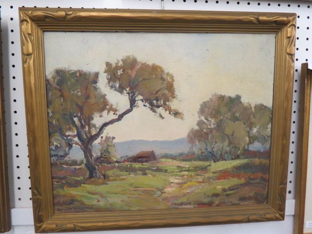 Appraisal: Mary Suehanna Darter Coleman Oil landscape with farmhouse well listed