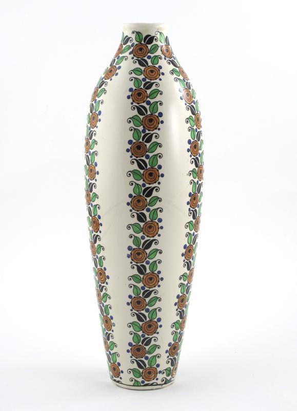 Appraisal: A tall Boch Freres Keramis vase