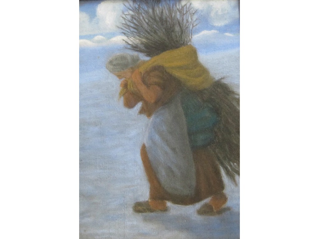 Appraisal: Late th century pastel 'Gathering Faggots' unsigned x