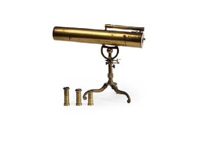 Appraisal: A th century brass reflecting telescope By Henry Pyefinch of