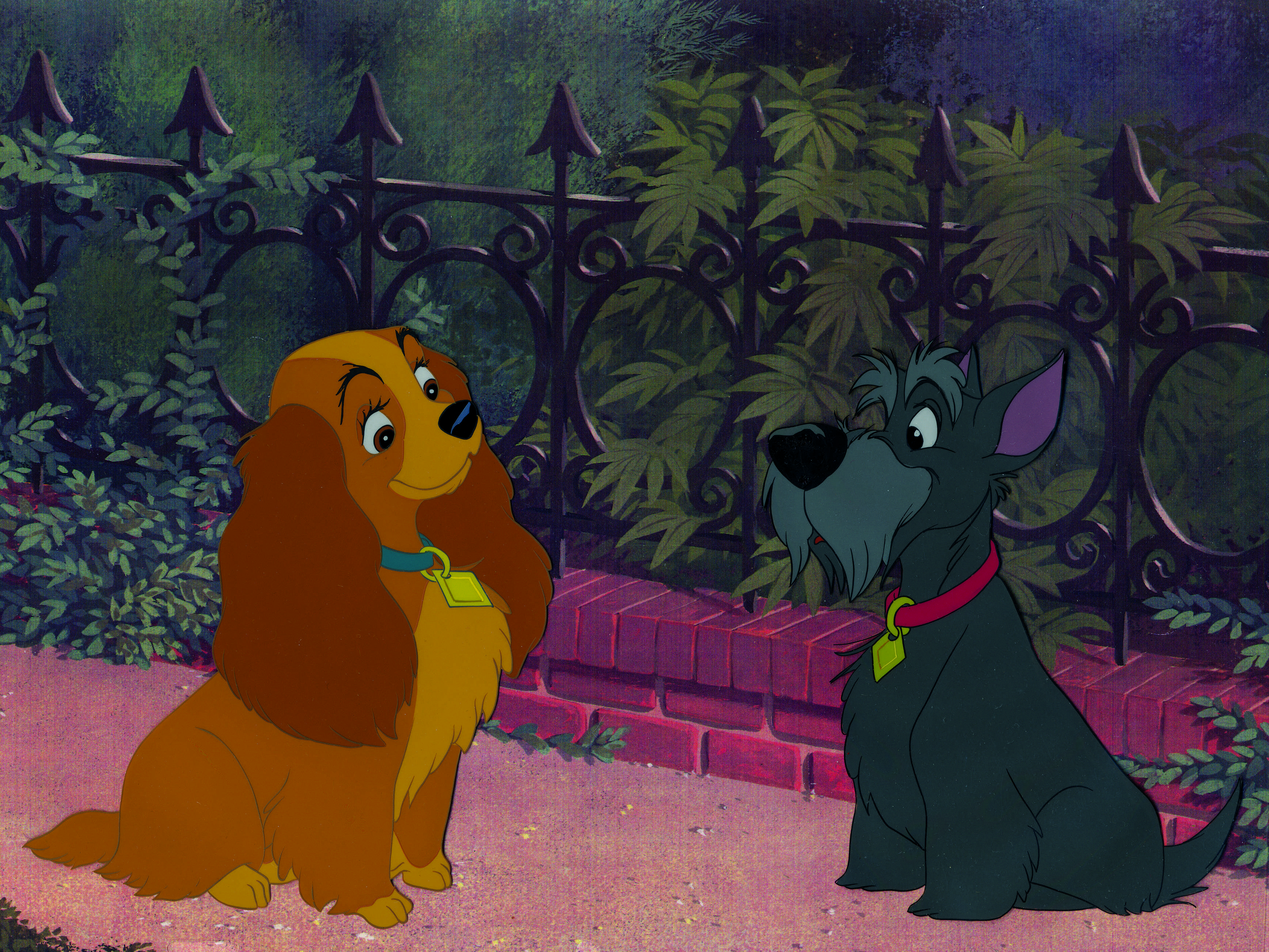 Appraisal: A Walt Disney celluloid from Lady and the Tramp gouache