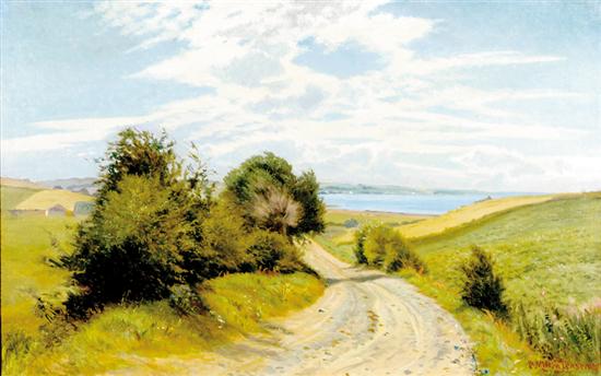 Appraisal: Carl Milton Jensen Danish - VIEW OVER BEGTRUP oil on