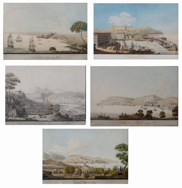 Appraisal: JOHANN GOTTLIEB LOHRER - Five views of the port and