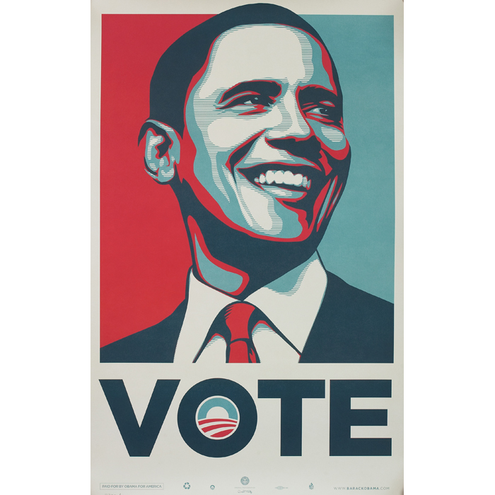 Appraisal: Shepard Fairey American b ''Vote '' color silkscreen '' x