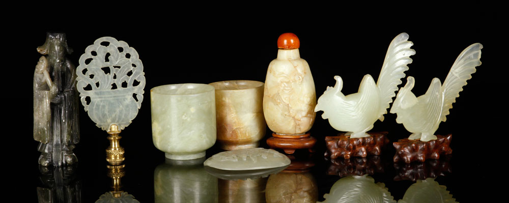 Appraisal: - Lot of Pieces of Asian Carved Jade and Hardstone