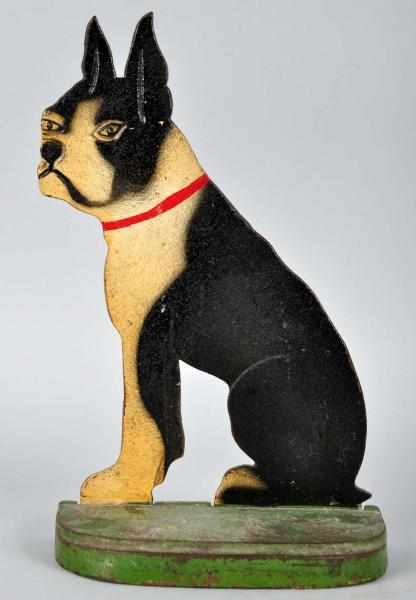 Appraisal: Cast Iron Sitting Boston Terrier Doorstop Description Difficult to find