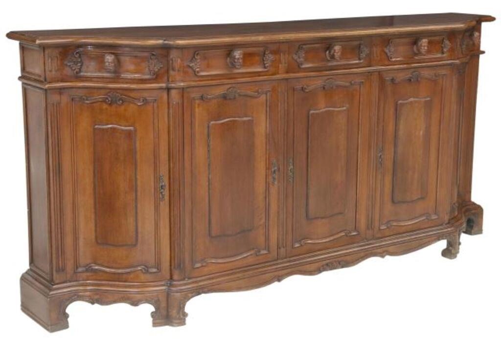 Appraisal: Italian Renaissance style walnut sideboard A Brogiato th c five