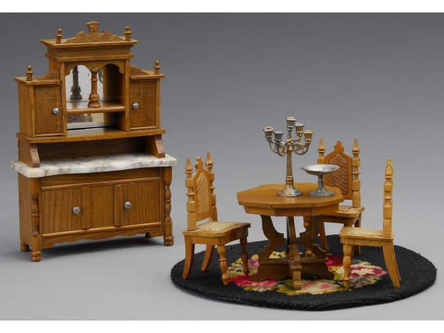 Appraisal: Schneegass Large Sideboard and Dining Set MN Eight pieces Includes