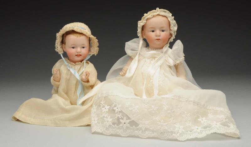 Appraisal: Lot Of Gebr Heubach Baby Dolls Both with German bisque