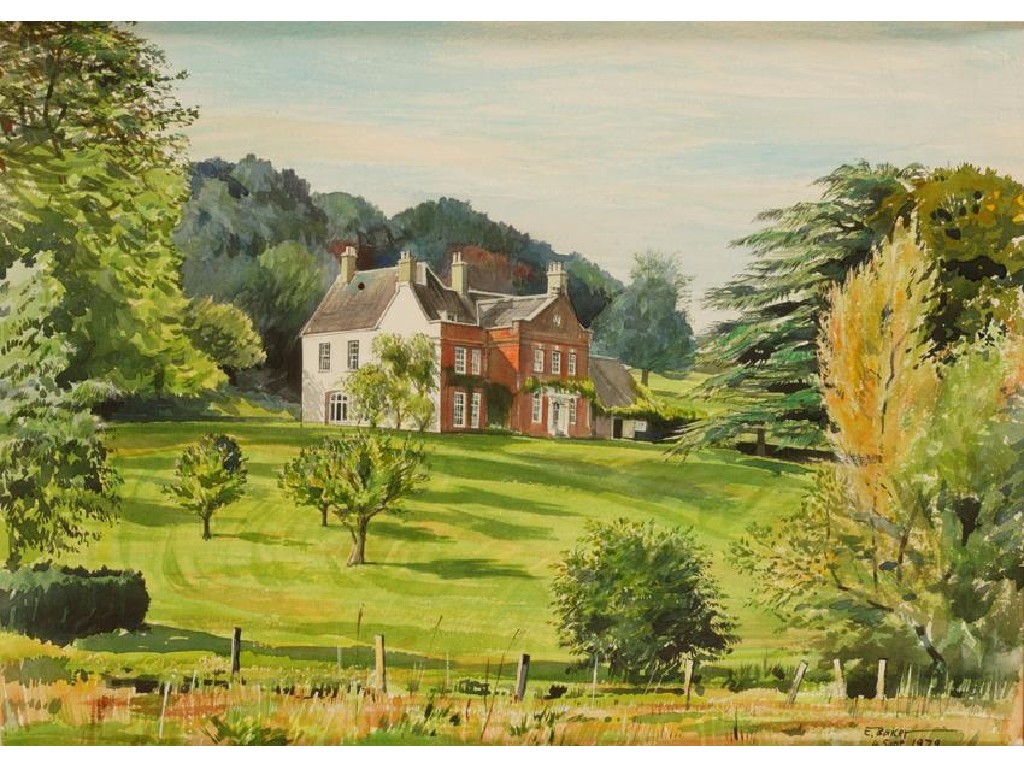 Appraisal: E BAKER A view of Buckland Newland Place signed and