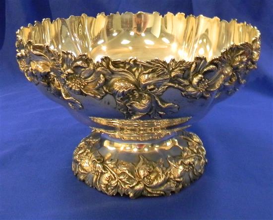 Appraisal: SILVER Reed Barton sterling pedestal foot bowl quatrelobe bowl with