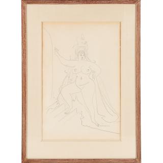 Appraisal: Gaston Lachaise pencil drawing Gaston Lachaise pencil drawing Gaston Lachaise