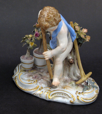 Appraisal: A GERMAN MEISSEN PORCELAIN FIGURE th century of a putti