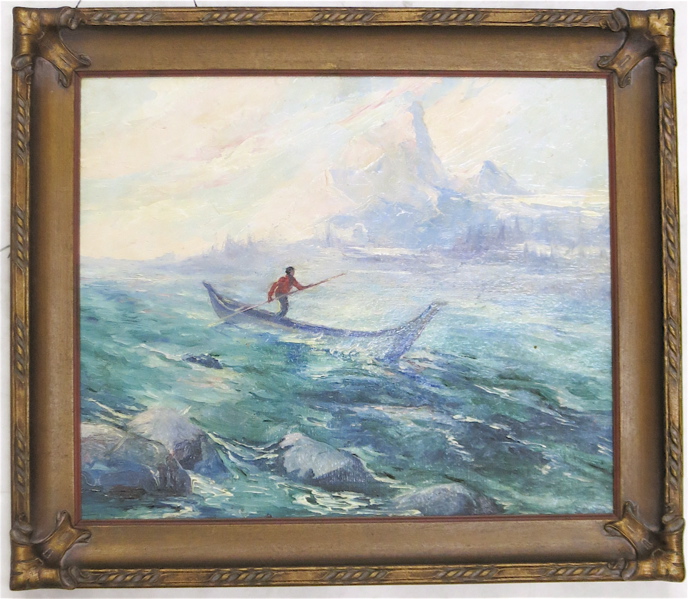 Appraisal: ATTRIBUTED TO VICTOR SPARKS OIL ON BOARD California Alaska Oregon