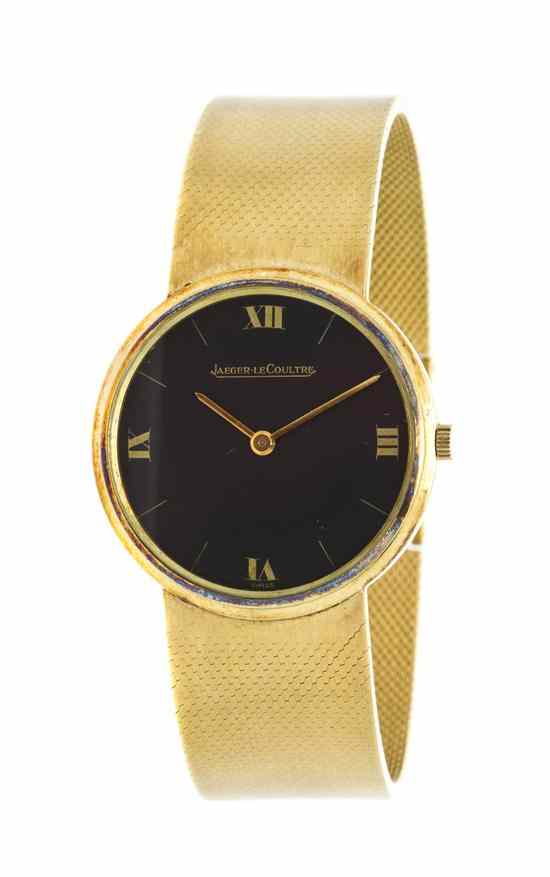 Appraisal: An Karat Yellow Gold Wristwatch Jaeger LeCoultre mm case diameter