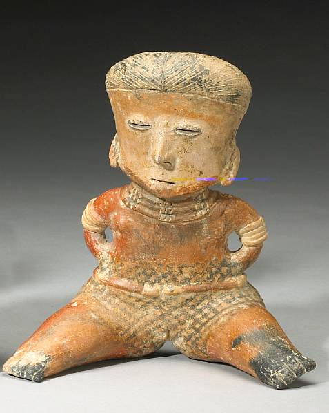 Appraisal: A Nayarit figure Circa B C - A D Chinesco