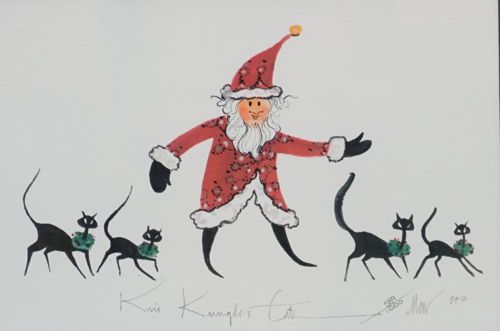 Appraisal: Patricia Buckley Moss American b Kris Kringle's Cats Pencil Signed