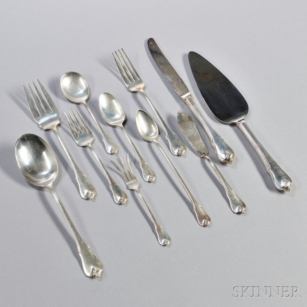 Appraisal: Wallace Grand Colonial Pattern Sterling Silver Flatware Service mid to