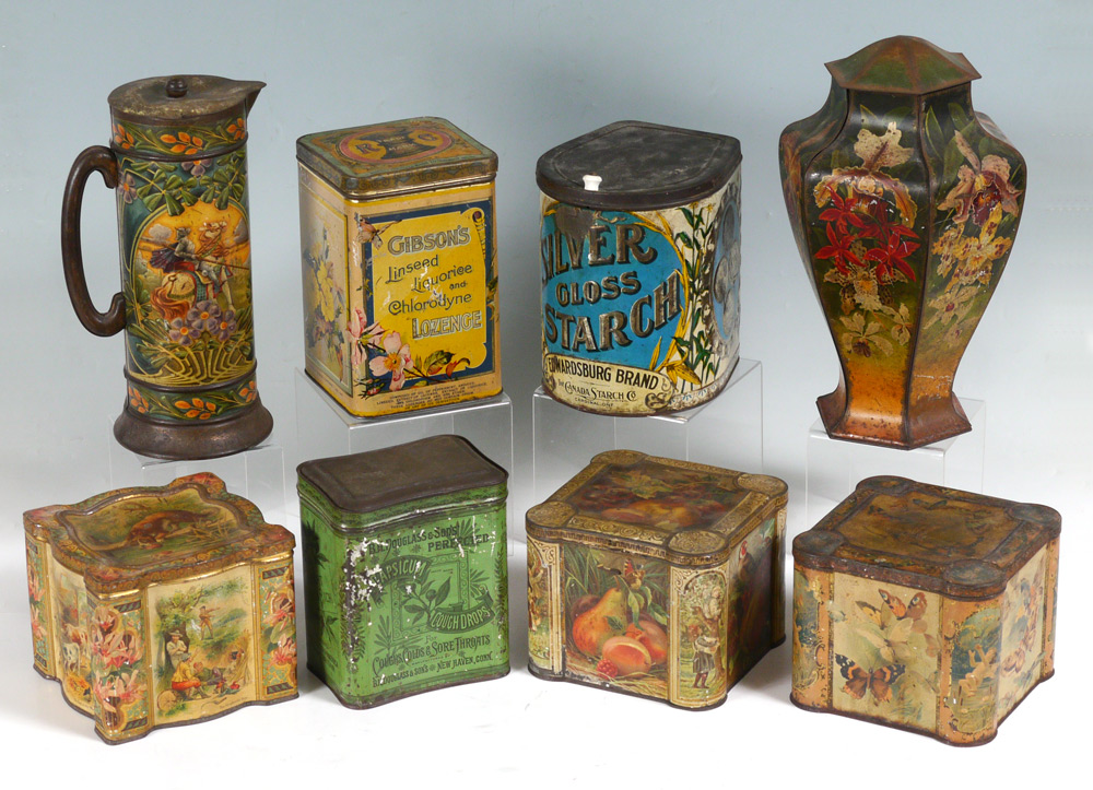 Appraisal: COLLECTION OF ADVERTISING TINS An assembled collection of total to