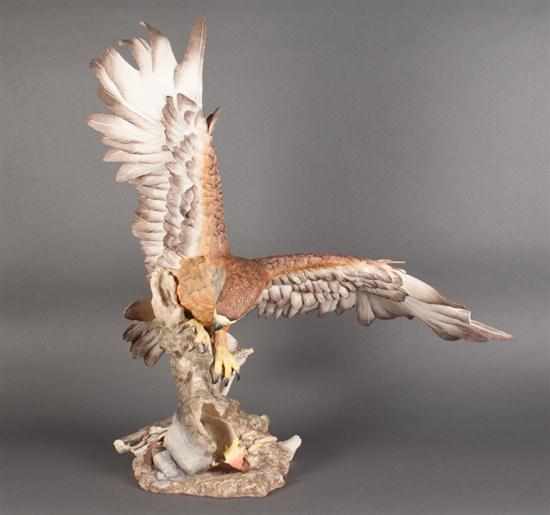 Appraisal: Boehm painted bisque figure ''Golden Eagle '' modeled as eagle