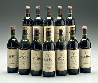 Appraisal: bottles red Bordeaux wine Chateau Talbot Grand Cru Class Two