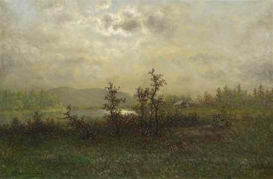 Appraisal: John Olson Hammerstad American - Lake Meadow oil on canvas