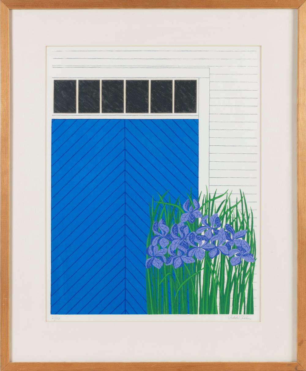 Appraisal: JUDITH SHAHN MASSACHUSETTS - IRIS II BLUE DOOR SERIGRAPH ON