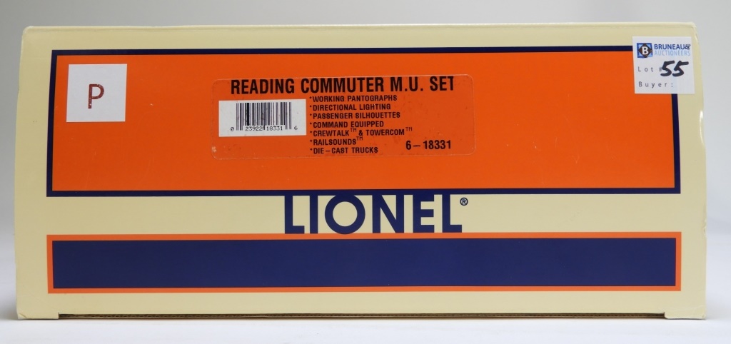 Appraisal: LIONEL READING COMMUTER M U ENGINE TRAIN SET Item no