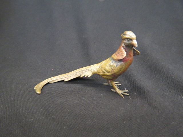 Appraisal: Austrian Bronze Figurine of a Pheasant long circa