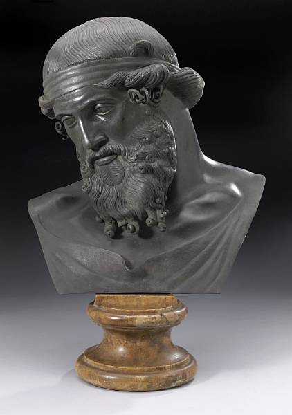 Appraisal: An Italian bronze bust of Plato after the antique probably