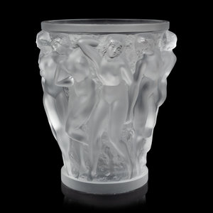 Appraisal: A Lalique Bacchantes Vase Second Half th Century Height inches