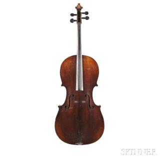 Appraisal: German Violoncello labeled Antonius Stradiuarius length of back mm with