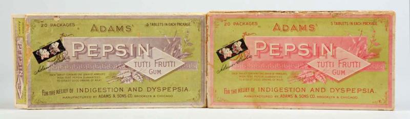 Appraisal: Lot Of Adam's Pepsin Gum Display Boxes Both boxes include