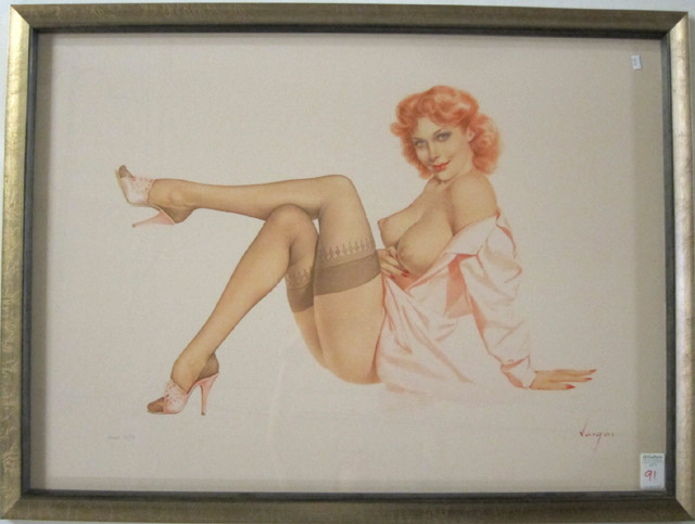 Appraisal: ALBERTO VARGAS COLOR LITHOGRAPH Peru American - titled Silk Stockings