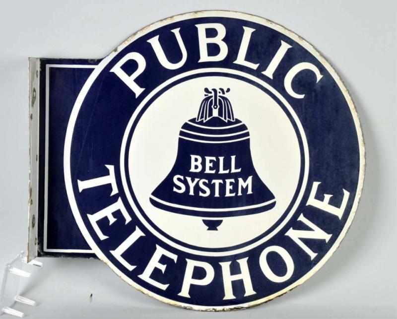 Appraisal: Bell System Public Telephone Flange Sign Large two-sided sign Condition