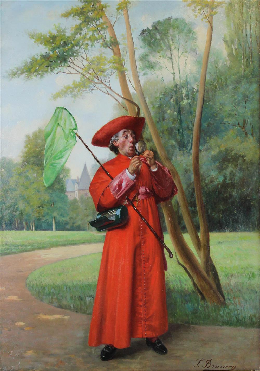 Appraisal: FRANCOIS BRUNERY ITALIAN - CARDINAL Oil on board x in