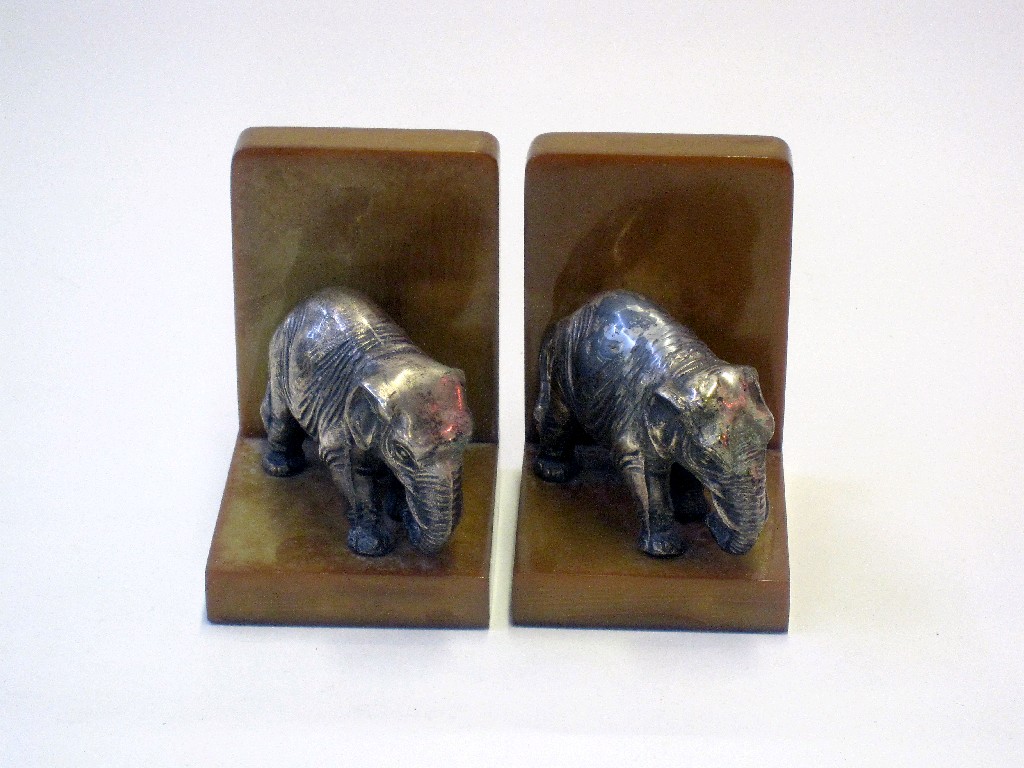 Appraisal: Pair of Art Deco s bookends each with a finely