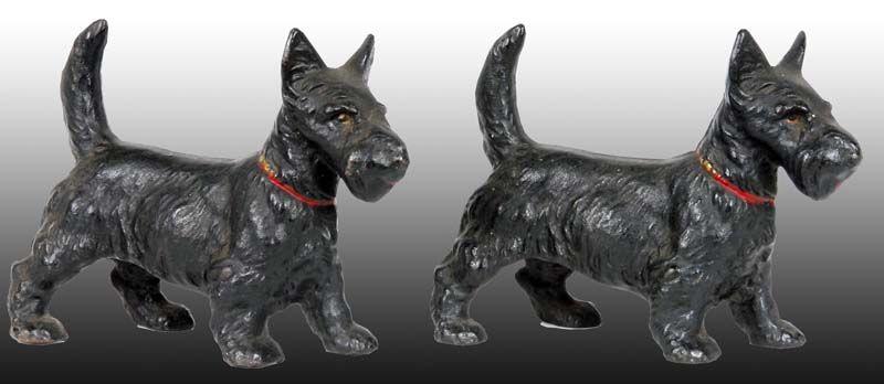 Appraisal: Scottie Dog Cast Iron Bookends Description '' x - ''