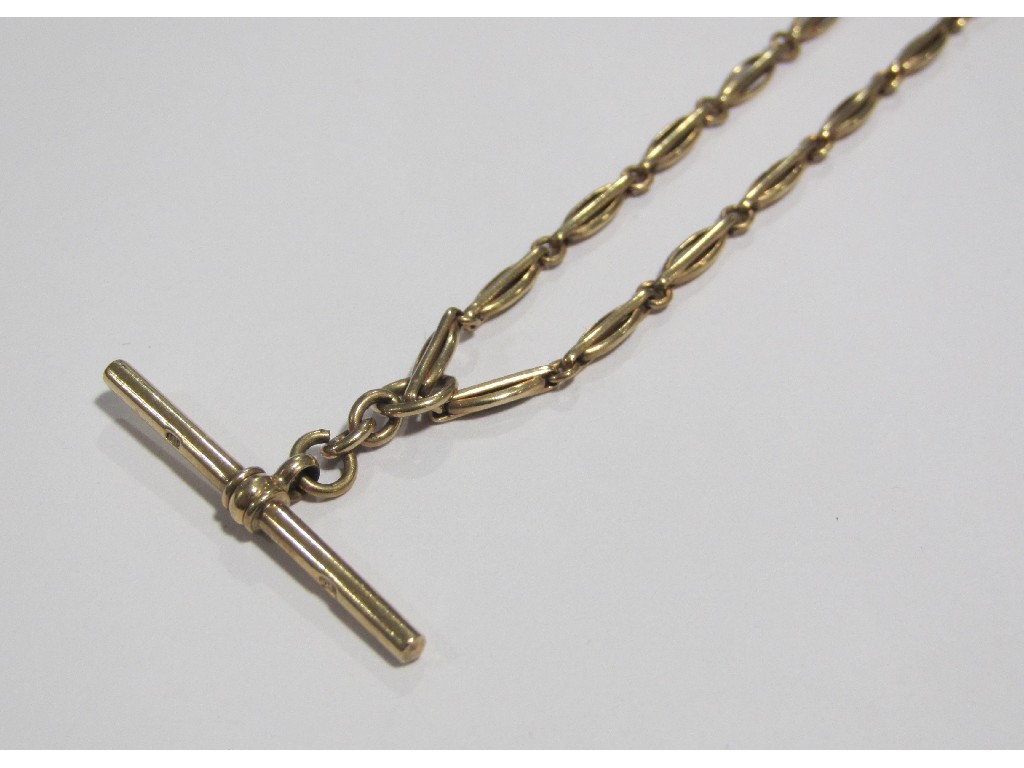 Appraisal: Nine carat rose gold fancy link Albert chain