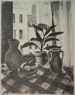 Appraisal: Samuel Halp ert lithograph Samuel Halpert American - - ''Window''-