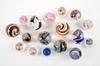 Appraisal: MARBLES - Lot of seventeen contemporary blown glass marbles various