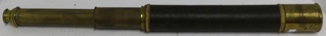 Appraisal: TH C BRASS DOUBLE DRAWER TELESCOPE WITHSHARKSKIN GRIP WORKING CONDITION