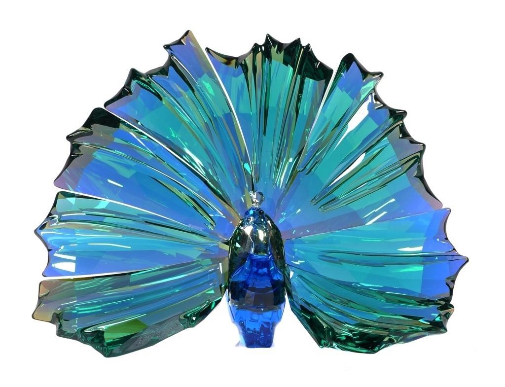 Appraisal: Retired Swarovski Crystal Society Annual Edition Peacock Arya figurine Only