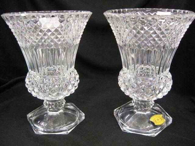 Appraisal: Pair of Val St Lambert Crystal Vases tall excellent