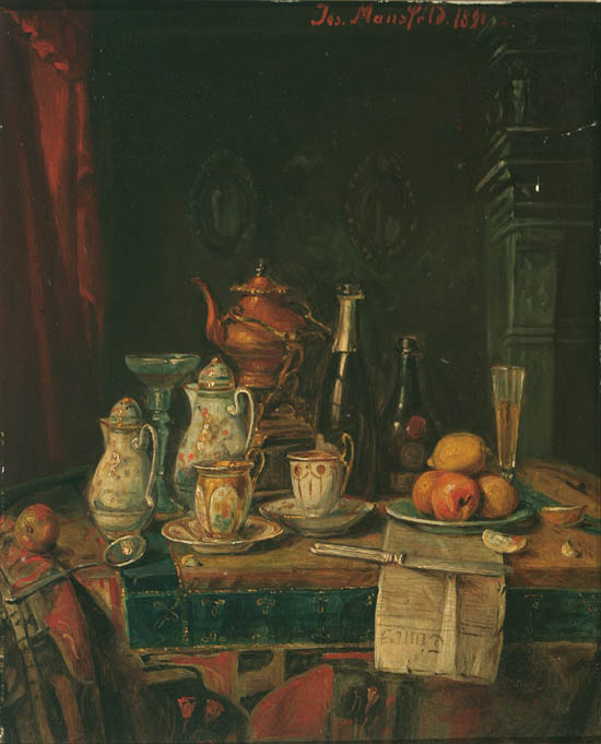 Appraisal: Josef Mansfeld Austrian - Still Life with Tea Fruit and