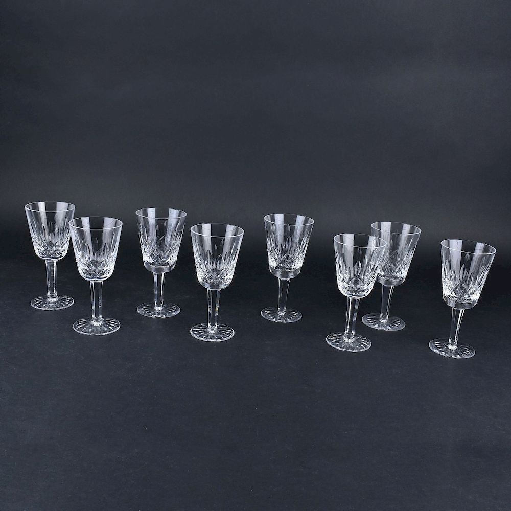 Appraisal: Eight Waterford Crystal Lismore Claret Wine Set of Eight Waterford