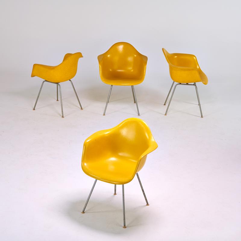 Appraisal: CHARLES AND RAY EAMES HERMAN MILLER Set of four shell