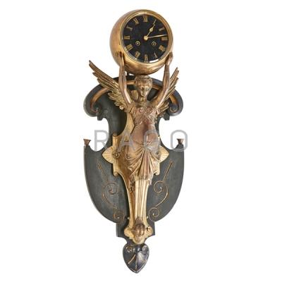 Appraisal: FRENCH FIGURAL WALL CLOCK Condition Report