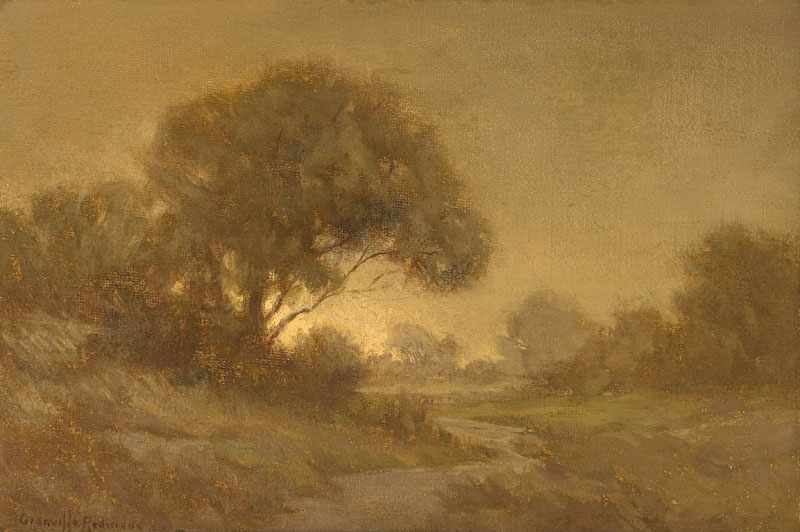 Appraisal: Granville Redmond - Los Angeles CA Stream Through a Moonlit