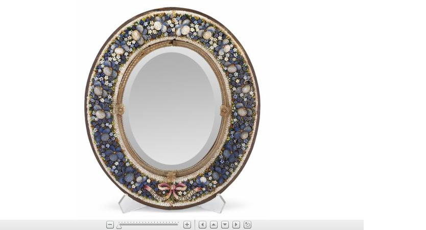 Appraisal: Italian mosaic and glass wall mirror late th century